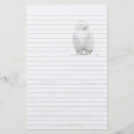Tiervogelsnowy-Eule, die mich betrachtet Briefpapier