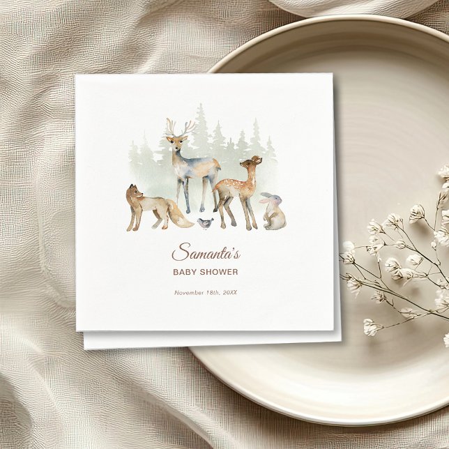 Tierwald Woodland Babydusche Serviette (Von Creator hochgeladen)