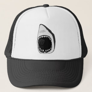 Tierweisser des weißen Haifischs des T - Shirt ha Truckerkappe