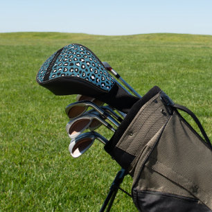 Tierwerbung, Blauer Leopard, Herz, Ihr Name Golf Headcover