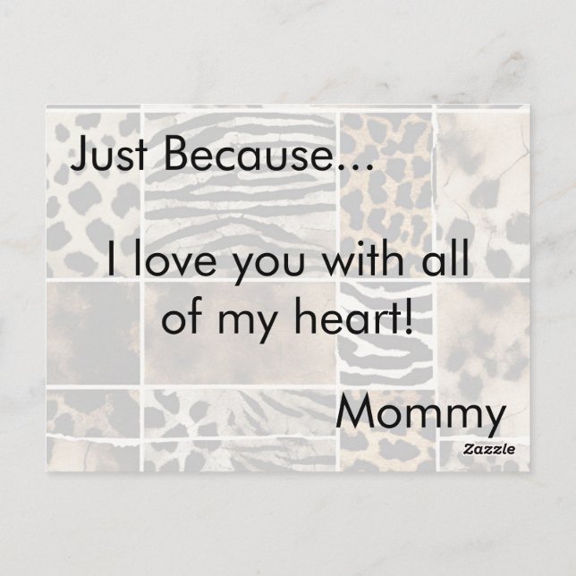 Tierwerbung - Postkarte (Rückseite)