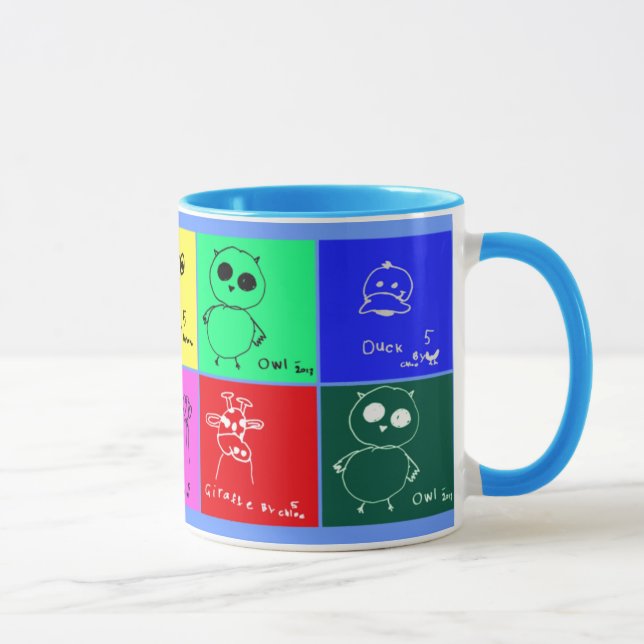 Tierzeichnungs-Tasse Tasse (Rechts)