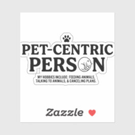 Tierzentrierte Person Aufkleber