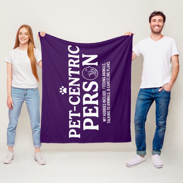 Tierzentrierte Person Fleecedecke (Beispiel)