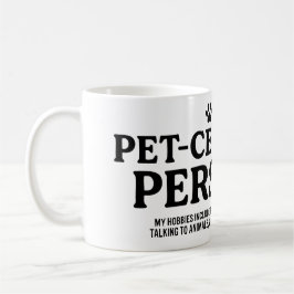 Tierzentrierte Person Kaffeetasse