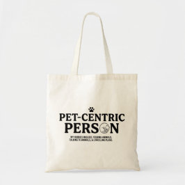 Tierzentrierte Person Tragetasche