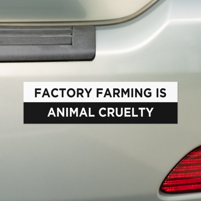 Tierzucht ist vegane Tierquälerei Autoaufkleber (Auf Auto)