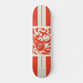 Tierzuchtskateboard Rot Skateboard