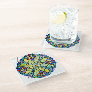 TIFFANISCHES GLASDESIGN GLASUNTERSETZER