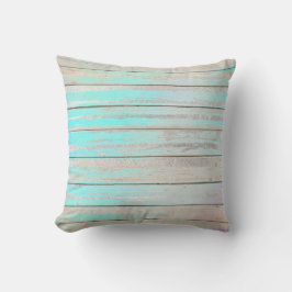 Tiffany Aqua Beach Zuhause Blue Wood Gray Silver Kissen