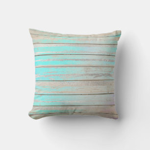 Tiffany Aqua Beach Zuhause Blue Wood Gray Silver Kissen