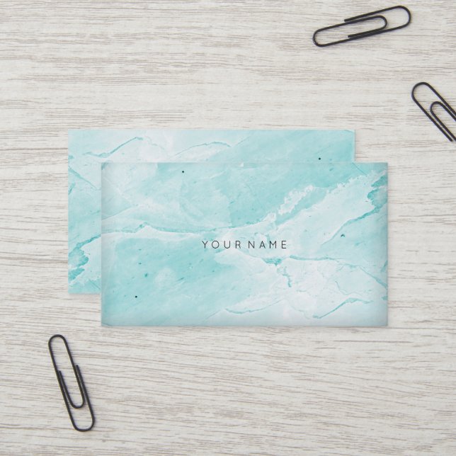 Tiffany Aqua Blue Marble Vip Abstraktes Vip Visitenkarte (Vorderseite/Rückseite Beispiel)