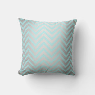 Tiffany Aqua-Minzen-Ozean-Blau-Strand-Zickzack Kissen