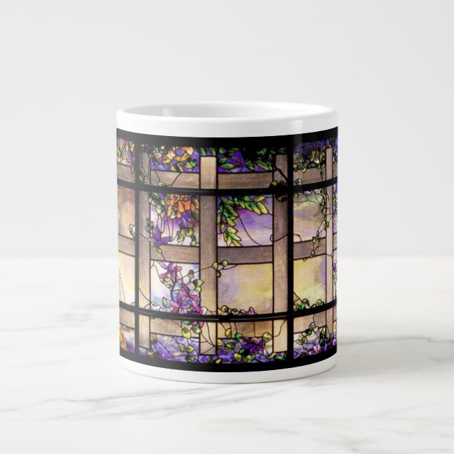 Tiffany Art Nouveau Kniestes Glas Jumbo Tasse (Vorderseite)