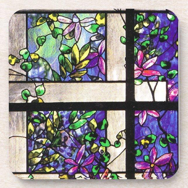 Tiffany beflecktes Glas-Korken-Untersetzer Untersetzer (Vorderseite)