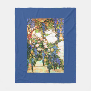Tiffany beflecktes Glaswisteria-BlumenBlumen Fleecedecke