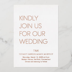 Tiffany Bold Modern Wedding Folieneinladung