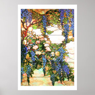 Tiffany-Buntglas-Glyzinie-Druck Poster