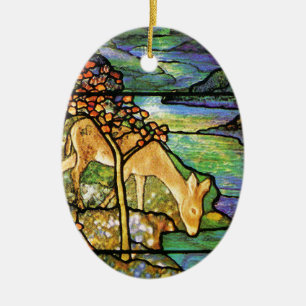 Tiffany-Buntglas-Naturschmuck Keramikornament