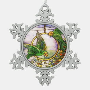 Tiffany-Buntglas-Schneeflocke-Verzierung Schneeflocken Zinn-Ornament