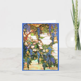 Tiffany-Buntglas-Wisteria-Karte Karte