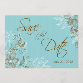 Tiffany Floral Wedding Save the Date Einladung