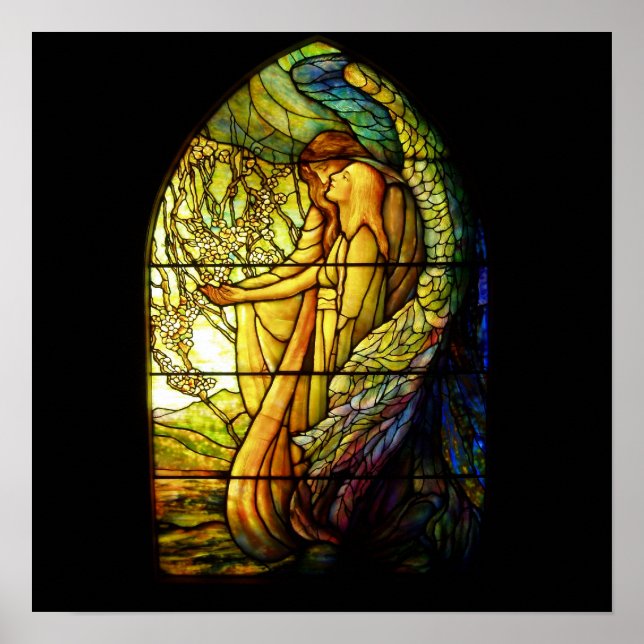 Tiffany Guiding Angel Stain Glass Poster (Vorne)