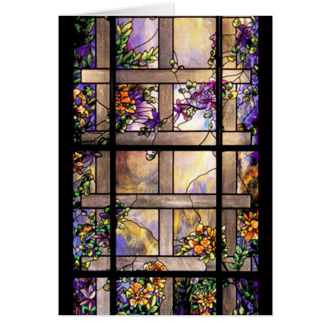 Tiffany-Kunst Nouveau Buntglas-Karte (Vorne)