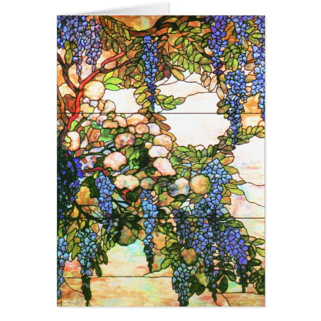 Tiffany-Kunst Nouveau Buntglas-Karte (Vorne)