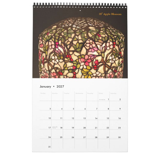 TIFFANY-LAMPEN KALENDER (Jan 2027)