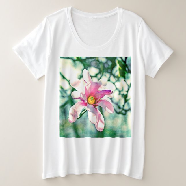 Tiffany Magnolia Große Größe T-Shirt (Design vorne)