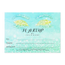Tiffany Mint Glitzer Makeup Certificate Geschenk