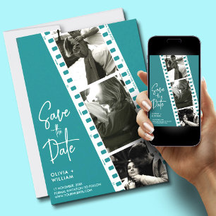 Tiffany Moderne Elegante Fotobox Heiratsantrag Ter Save The Date