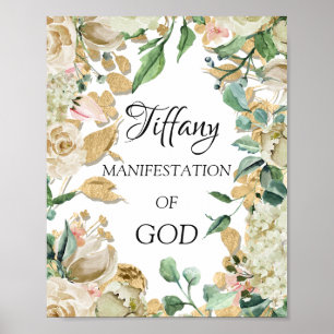 Tiffany Name Bedeutung Florale Hochzeits- Geburtst Poster