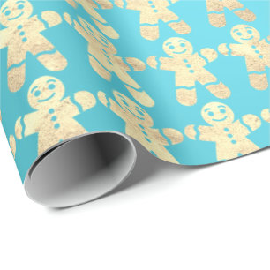 Tiffany Ocean BeachGold Weihnachtsginger Brot Typ Geschenkpapier