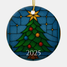 Tiffany-Stil Buntglas-Weihnachtsbaum-Design