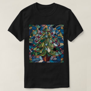 Tiffany-Stil-Buntglas-Weihnachtsbaum T-Shirt