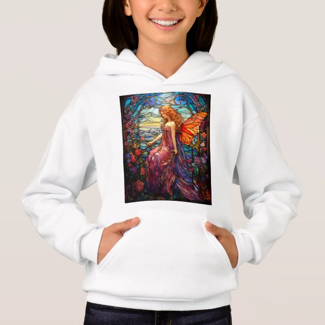Tiffany Style verkleidetes Glas Magical Fairy Hoodie (Vorderseite)