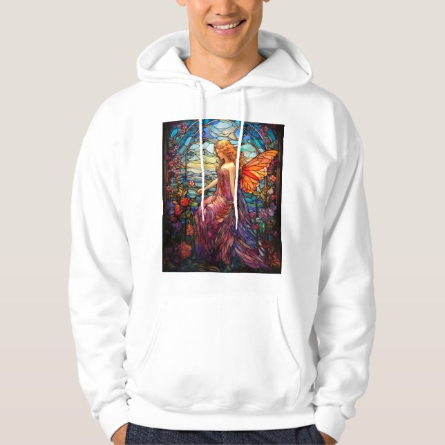 Tiffany Style verkleidetes Glas Magical Fairy Hoodie (Vorderseite)