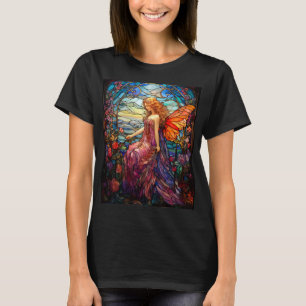 Tiffany Style verkleidetes Glas Magical Fairy T-Shirt