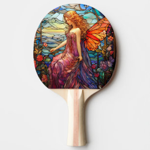 Tiffany Style verkleidetes Glas Magical Fairy Tischtennis Schläger