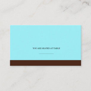 Tiffany und Brown Wedecards Platzkarte