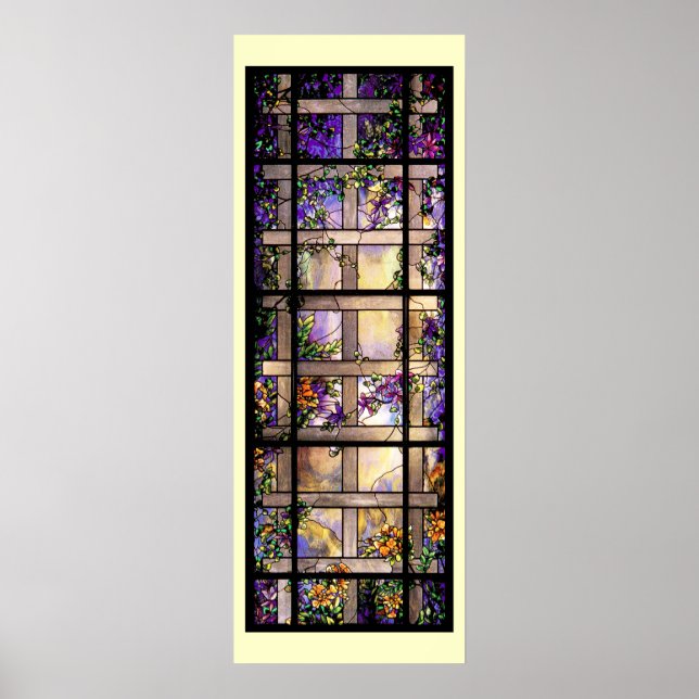 Tiffany verkettete Glasweine Print Poster (Vorne)