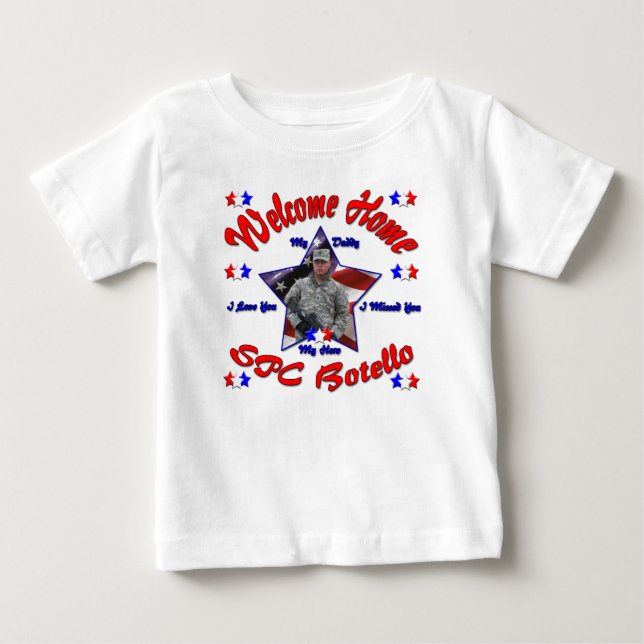 Tiffany's individuelles Welcome Zuhause Daddy Shir Baby T-shirt (Vorderseite)