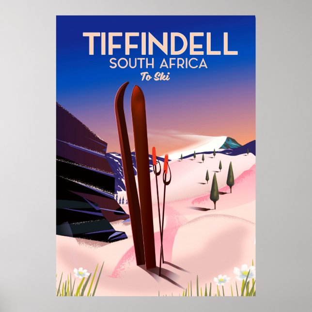 Tiffindell Südafrika Skiposter Poster (Vorne)