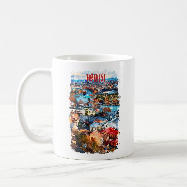 Tiflis Georgia Stadtansicht Kaffeetasse (Links)