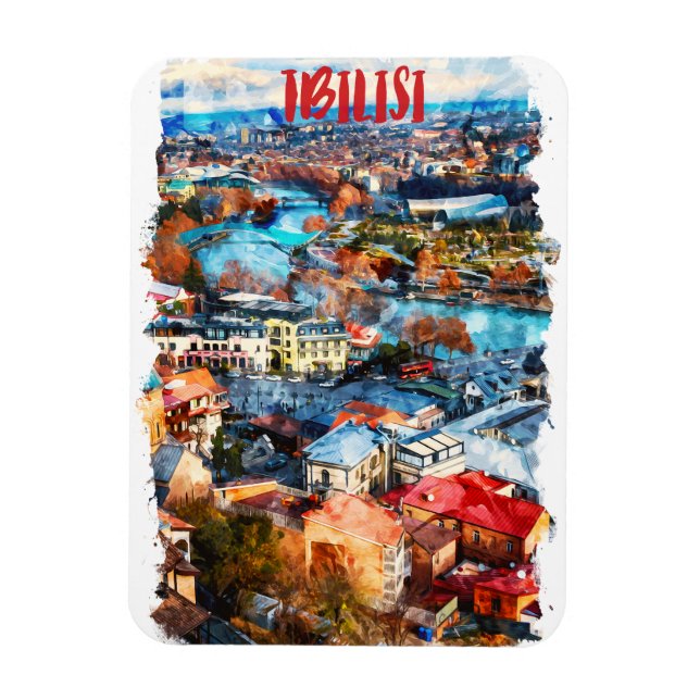 Tiflis Georgia Stadtansicht Magnet (Vertikal)
