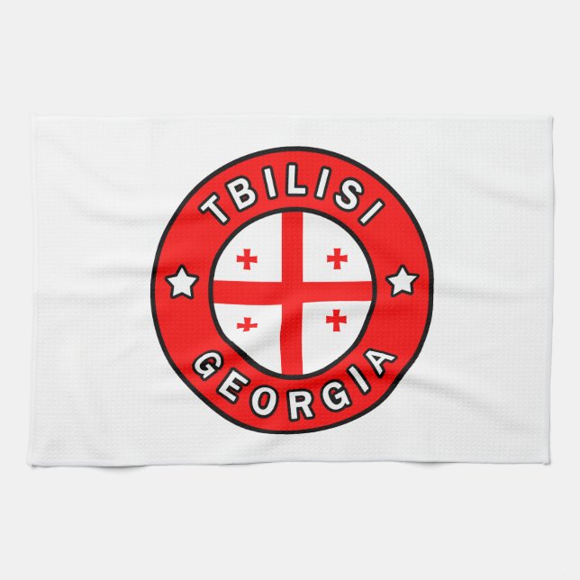 Tiflis Georgien Geschirrtuch (Horizontal)