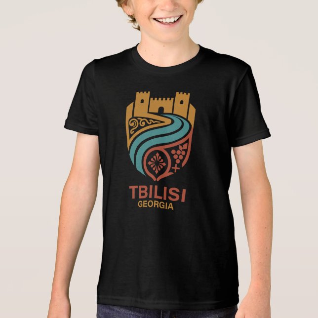 Tiflis Georgien Tri-Blend Shirt (Vorderseite)
