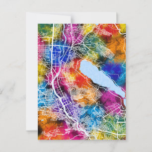 Tiflis georgische Stadtkarte Postkarte